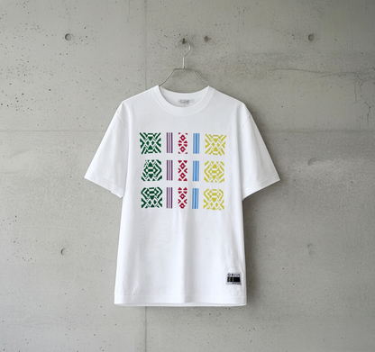ORISM × 久米繊維工業　日本製 献上柄T-SHIRTS　（白・カラー）